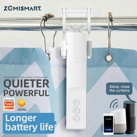 Zemismart Zigbee Smart Electric Curtain Robot Curtain Motor for Roman Rod I Type U Type Track Work with TUYA Alexa Google Home