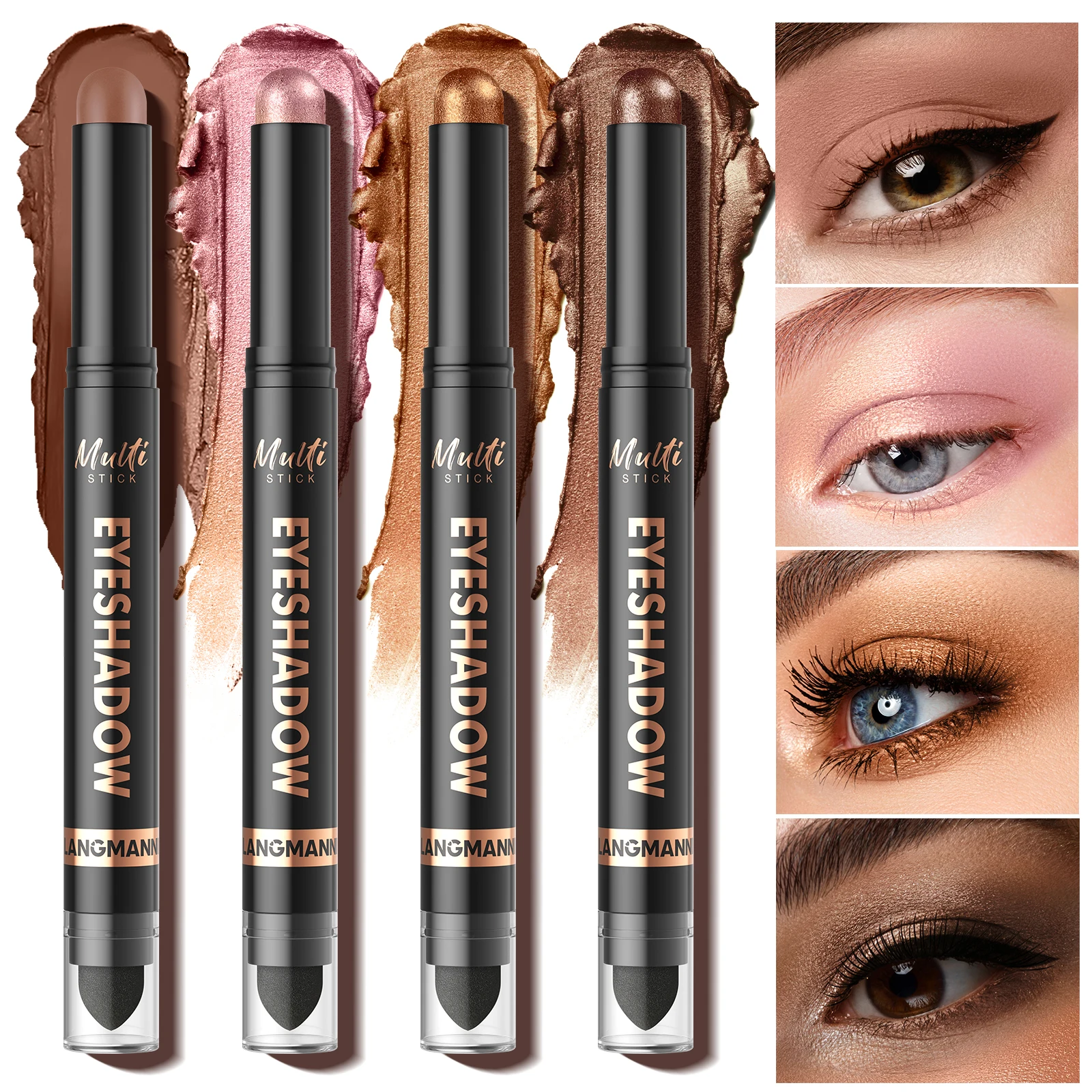 Kredka do powiek, wodoodporny, perłowy, brokatowy cień do powiek w pisaku, długotrwałe narzędzie do makijażu oczu