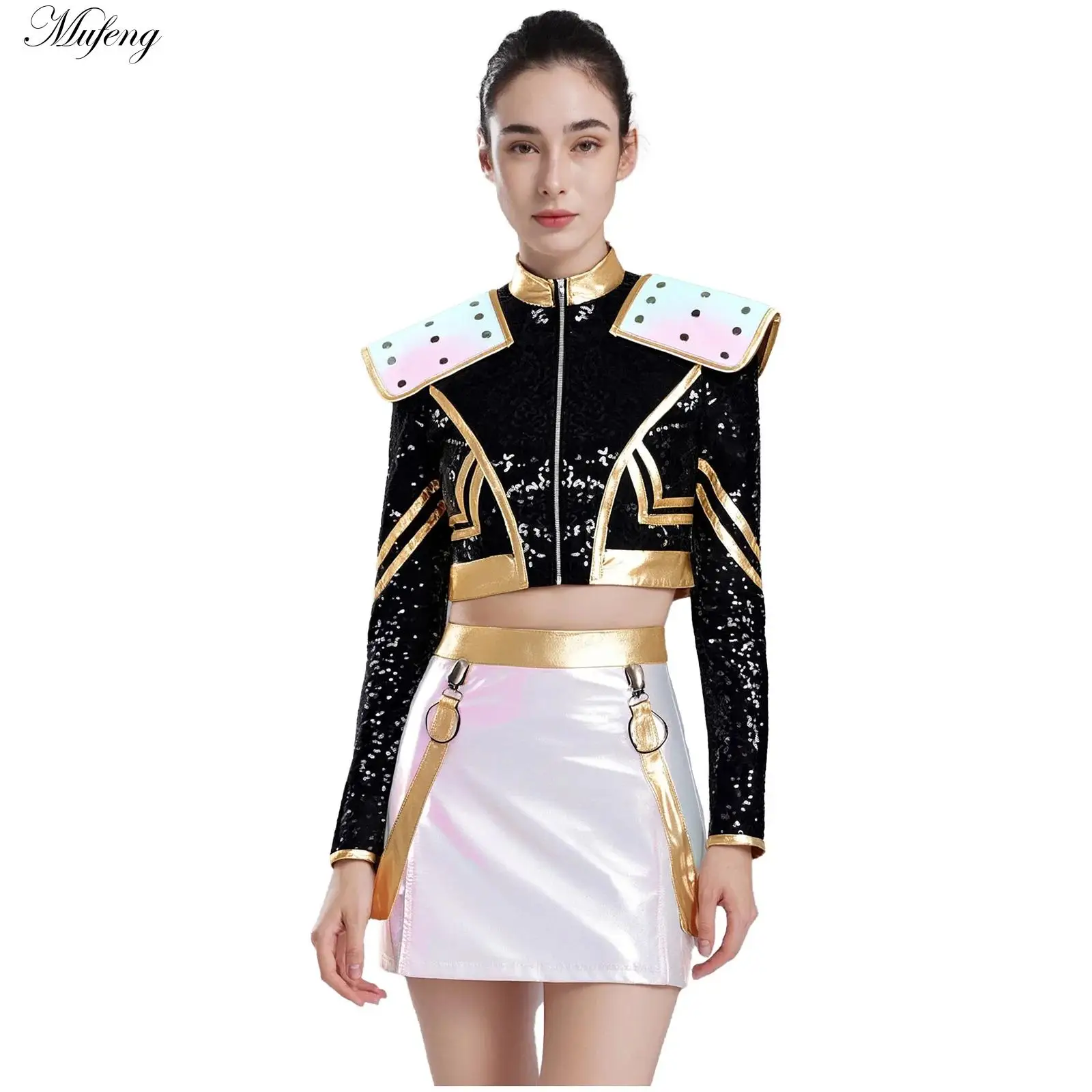 

Women Anime Character Cosplay Korean Group Singer Demon Hunters Halloween Movie Dress Up Jazz Hip Hop Performance Costume Outfit