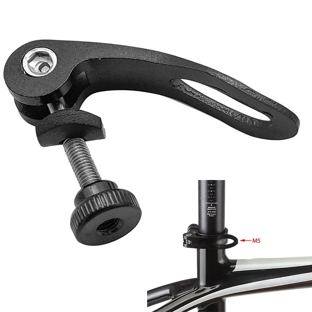 1×Bicycle Quick-Release Screw Bike Seat Post Clamp Skewer Bolt M5 45mm Lightweight Adjust Seat Height Cycling Quick Release Part