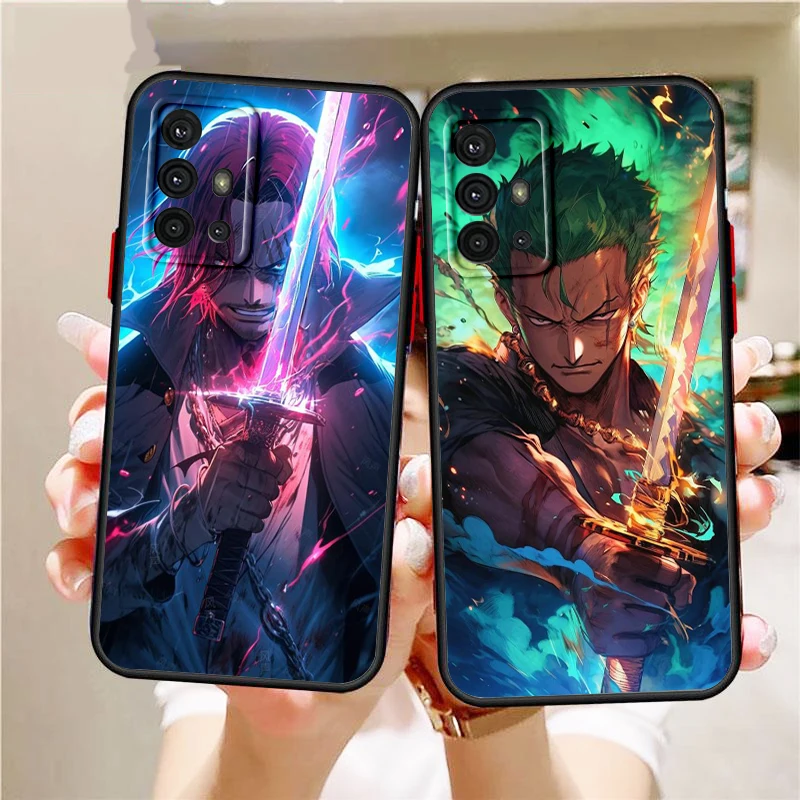 Trend One Piece Cool Zoro Frosted Translucent For Samsung A53 A52 A33 A32 A51 A71 A21S A13 A73 A50 A22 A12 5G Back Phone Case