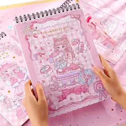 A4 Blank Literary Sketch Book Children Drawing Book Graffiti Notebook Drawing Paper For Girls Kawaii Princess Drawing Notepad