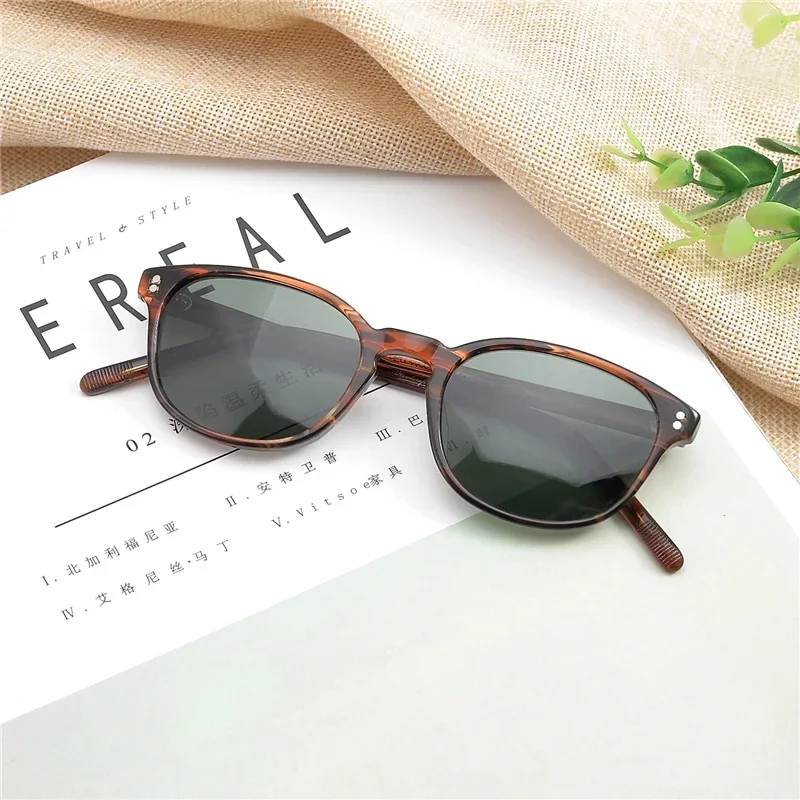 Luxury Sunglasses Fairmont Acetate Travel Shade Rectangle Sunglasses Men Women OV5219 Vintage Retro Oculos Lunette De Soleil