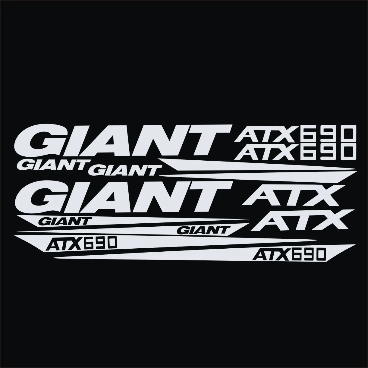 

Bicycle ATX690 frame decorative stickers. Mountain bike body decorative engraved stickers