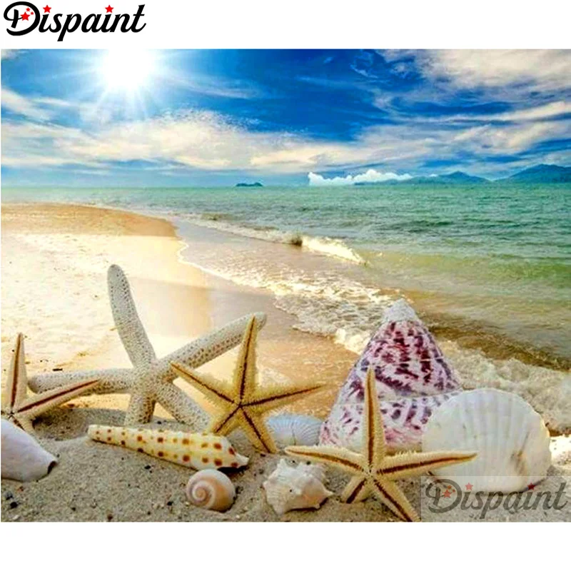 

Dispaint Full Square/Round Drill 5D DIY Diamond Painting "Conch shell" Embroidery Cross Stitch 3D Home Decor A12662