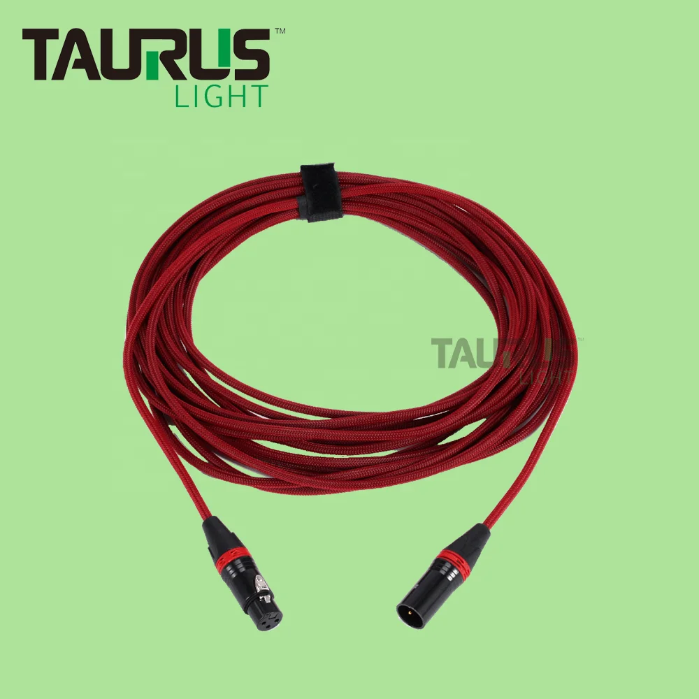 Customize 128WEB 23AWG DMX 3pin 5Pin XLR In/Out Braided Powercon DMX Web Cable