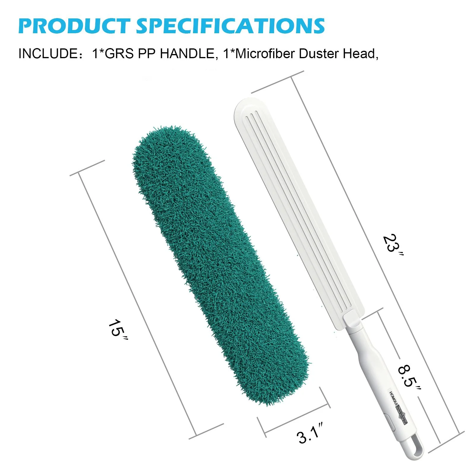 Microfiber Duster, EHOMGUI Hand Duster for Cleaning, Washable Cleaning Brush for Cleaning Cobweb,Blinds,Furniture,Cars