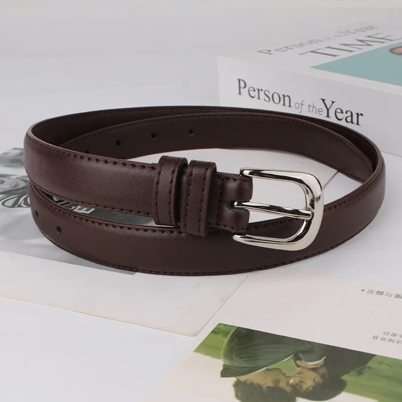 1pc Women's Belt Fashion Simple Versatile Belt Authentic High Grade Trend Soft Belt Paired with Western Trousers Jeans Lady Belt