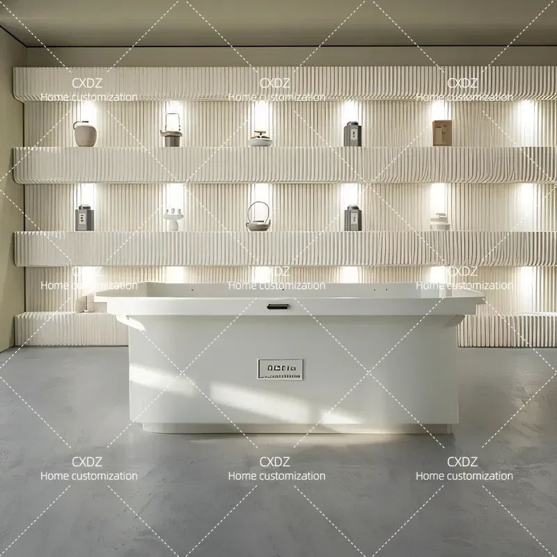 Paper wall display cabinet for paper merchants, product samples, honors, wall cabinet exhibition folding telescopic shelves