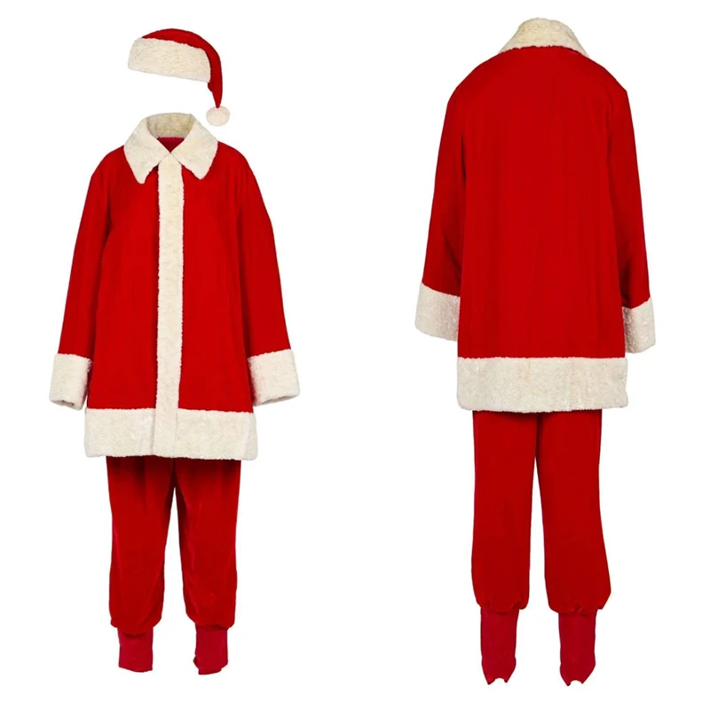 

Custom Made Movie Call Me Claus Lucy Cosplay Costume Girls Women Men Christmas Claus Velvet Top Pants With Hat Suit