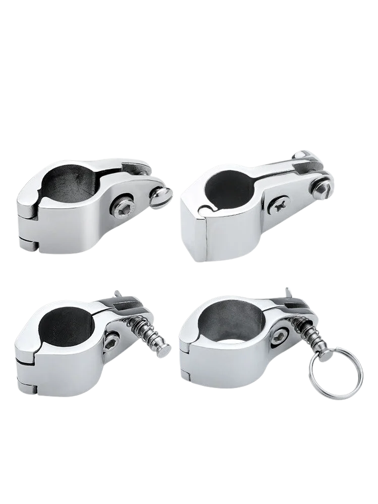 Pipe clamp 316 stainless steel pipe connector with bolt, marine sunshade accessory, yacht canopy fastener, sliding cap