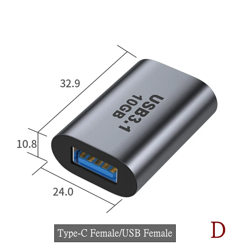 10Gbps Type C To USB 3.1 Converter Male Female Charging Port Adapter High Speed Data OTG Transfer Phone Macbook Tablet Connector