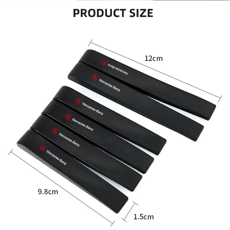 6PCS Car Door Anti-collision Protector Bumper Strip Sticker For Mercedes Benz AMG C E S A GLE CLC clase W204 W221 W205 W176