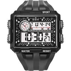 Digital Watch Men SYNOKE Brand Rugged Square Watch 50M Waterproof Luminous Timer Multi-function Watches reloj deportivo hombre