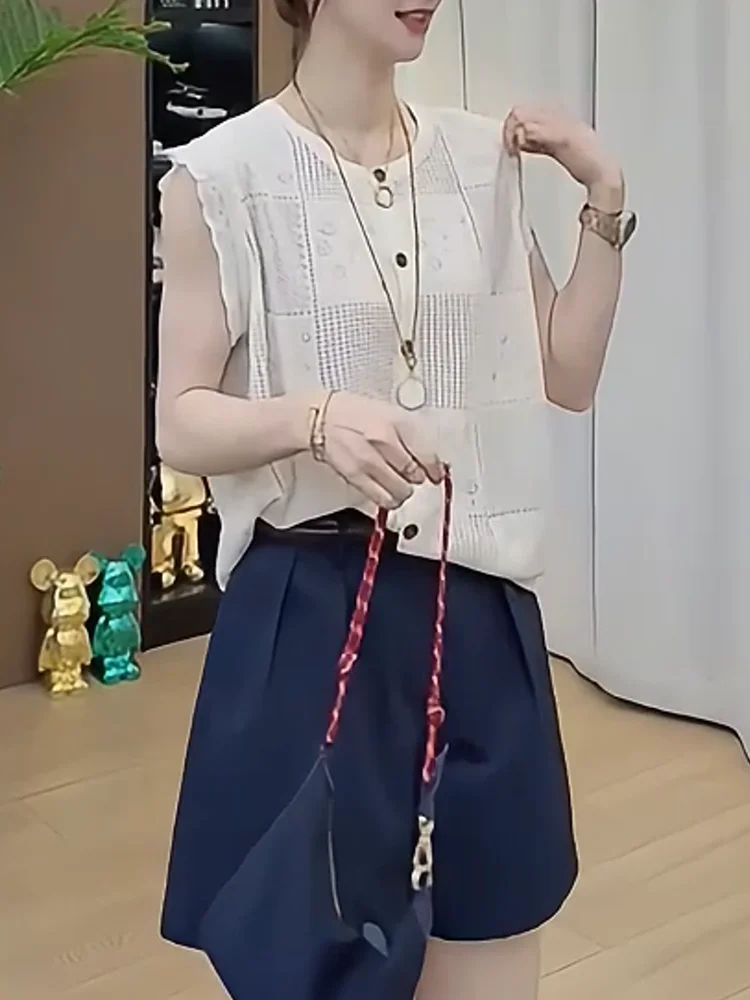 

Повседневный универсальный круглый топ Ne Svel с вышивкой irt больших размеров, женский утягивающий топ с вырезами, модная летняя мода