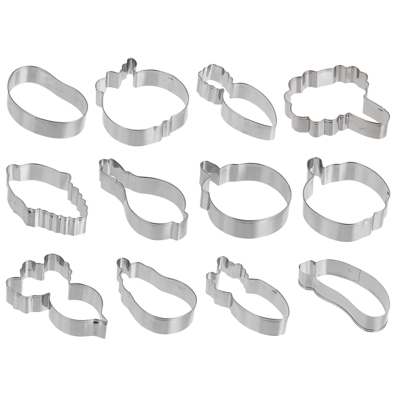 

Vegetable Cookie Cutters Stainless Steel Baking Molds Metal Child Cookies Decorative Tools Cake Chocolate Desserts DIY Easy