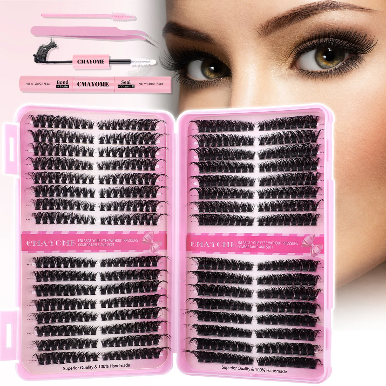 Pestañas Postizas Rusas 30/40/50/60/80/100D, Pestañas DIY, Libro de Pestañas, Grupos de Pestañas Esponjosas, Extensiones de Pestañas Individuales, Kits de Pestañas