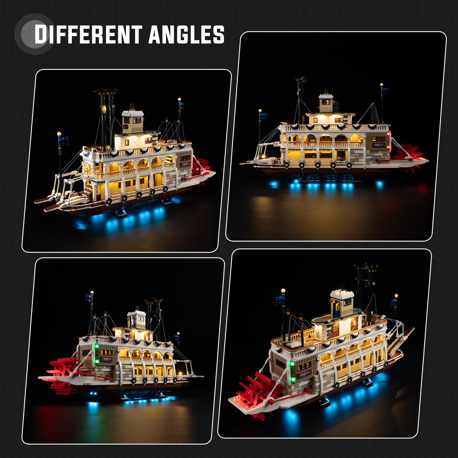 

Набор светодиодных фонарей для конструктора Lego River Steamboat 21356 (модель-конструктор не входит в комплект)