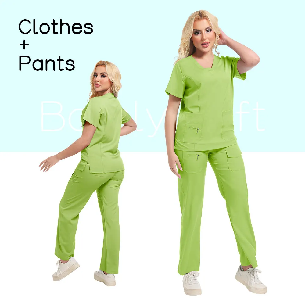Mehrfarbige Weiche Polyester-Krankenhauskleidung für Ärzte, Pflegepersonal-Zubehör, Pflegeartikel, Zahnärztliche Arbeitskleidung, Tierarzt-Uniform