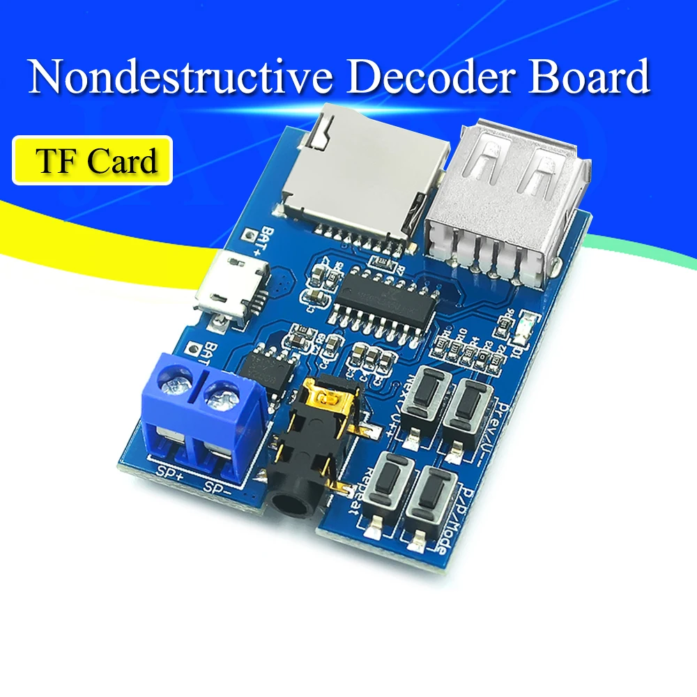 TF card U disk MP3 Format decoder board module amplifier decoding audio Player