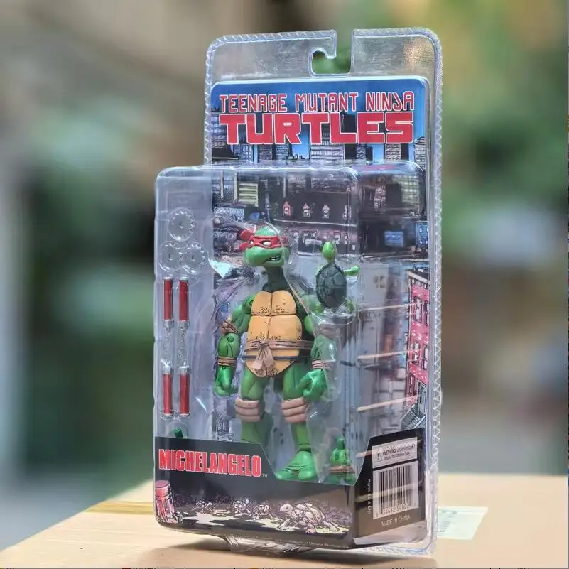 متوفر في المخزون جديد Neca سلاحف النينجا المتحولة ليوناردو يؤدي Tmnt السلاحف الأولى النينجا أنيمي عمل نموذج لجسم اللعب الهدايا الأولاد