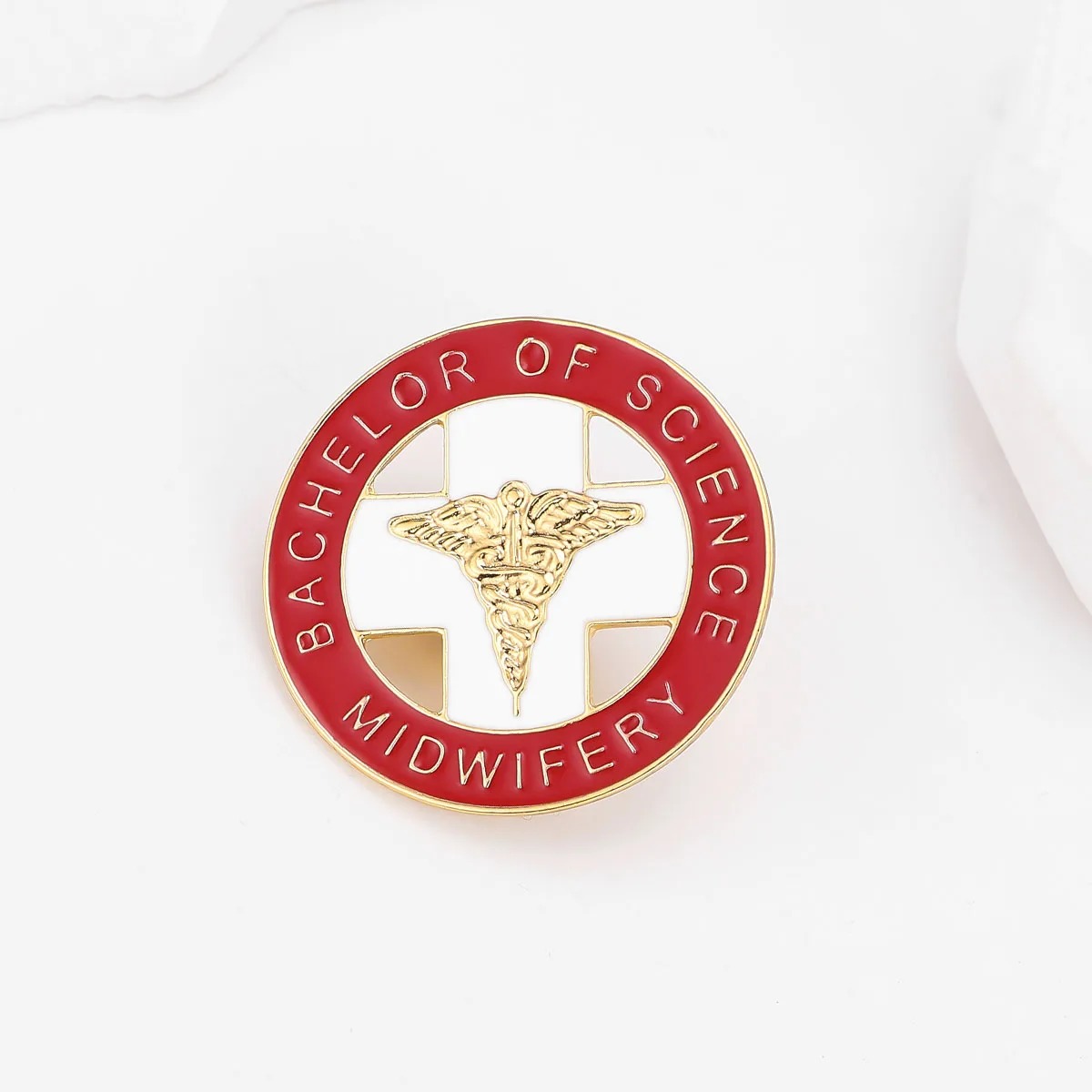 Harong Midwifery Bachelor Round Enamel Pin Brooch Exquisite Medical Science Lapel Lanyard Bag Coat Badge Accessories for Midwife