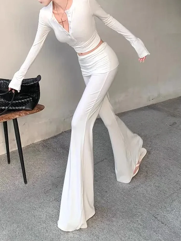 Pantaloni a Zampa d'Elefante a Vita Alta Americani, Pantaloni Estivi da Donna Snellenti e Coprenti, Pantaloni Sportivi Casual Lunghi per Yoga