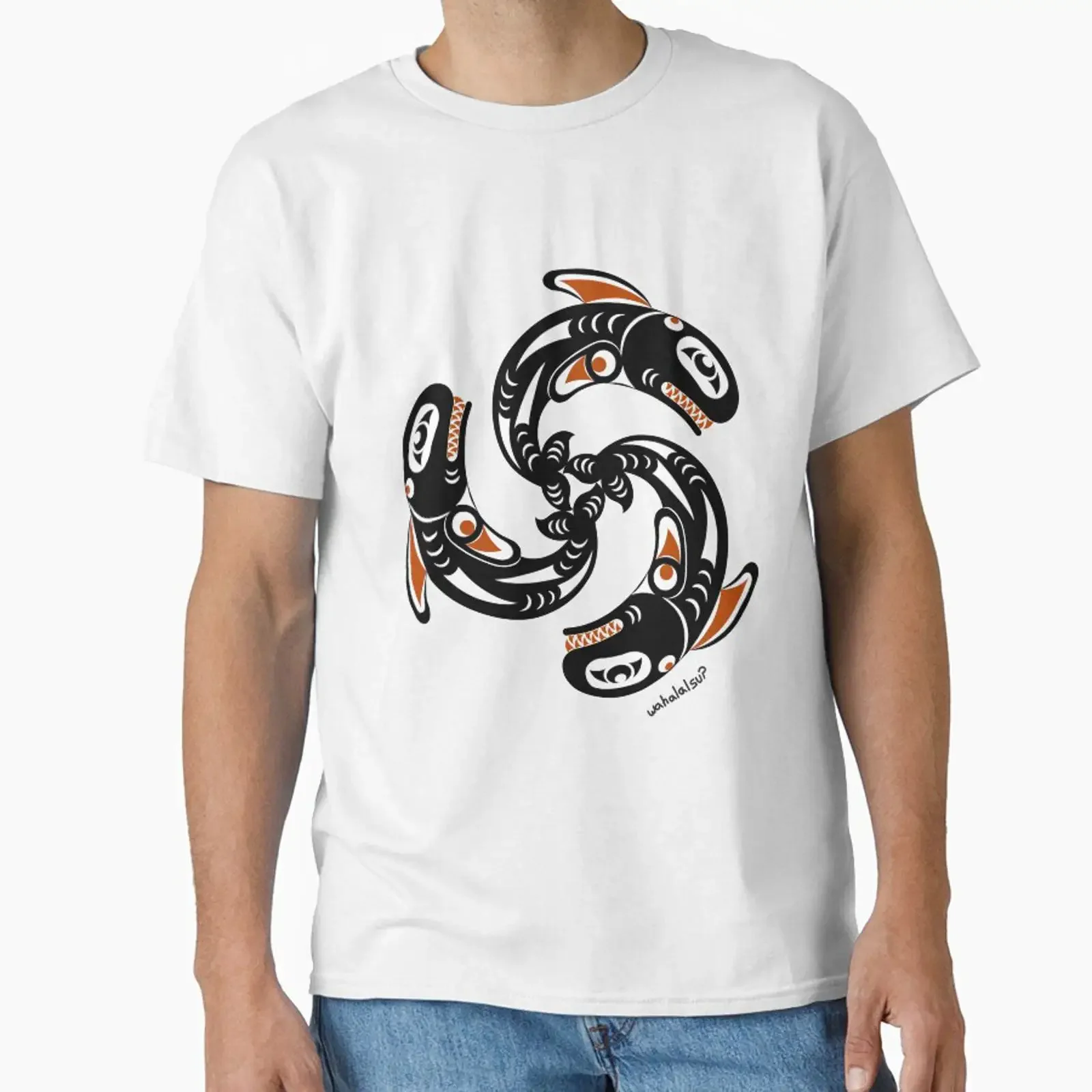 Guadians of the Salish Sea designed and sold by Joseph Seymour Jr vintage Washed Soft Casual designer clothes Stretched fashion