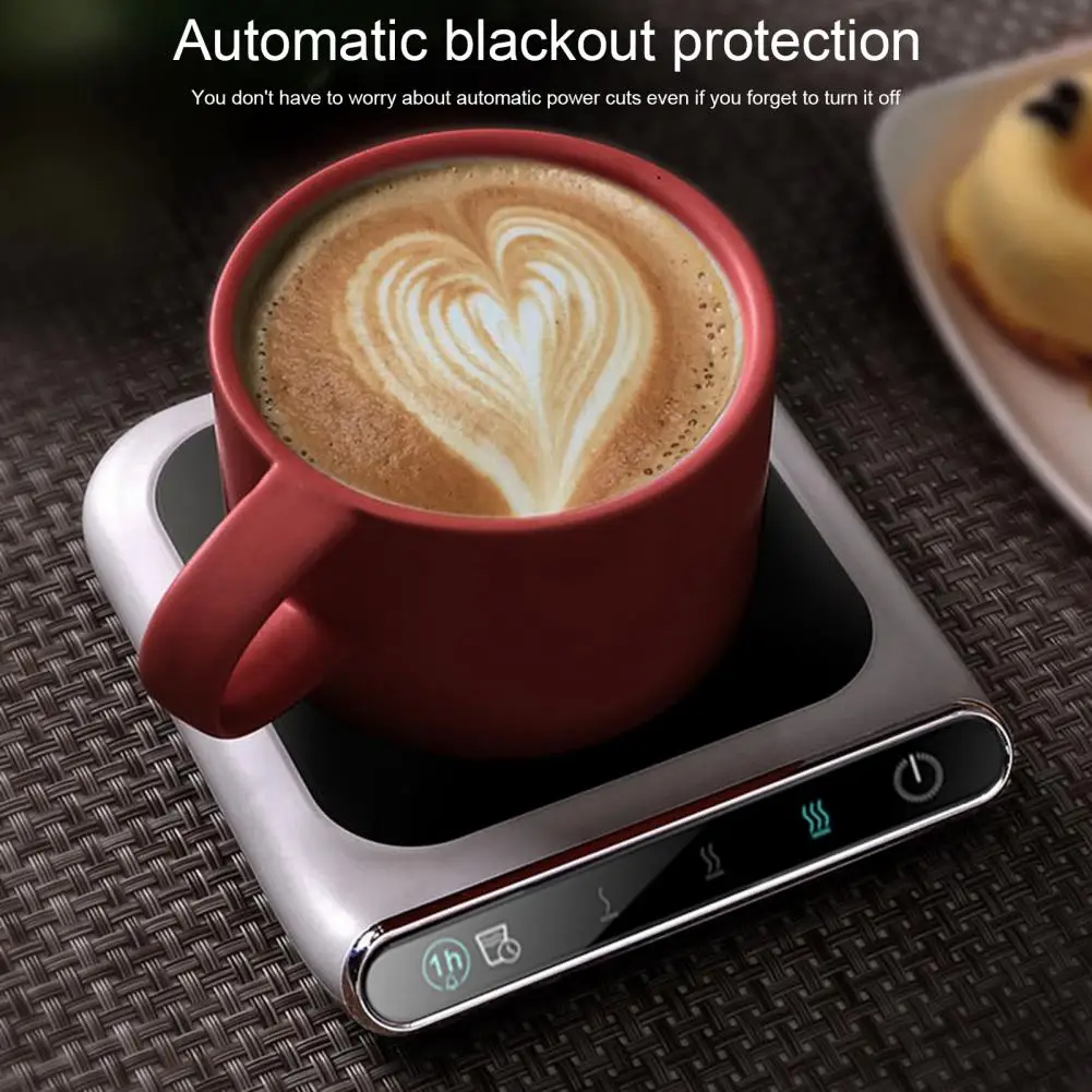 Useful Electric Milk Tea Water Cup Heater Drink Water Reminder Heating Coaster Desk Coffee Mug Heating Pad Daily Use