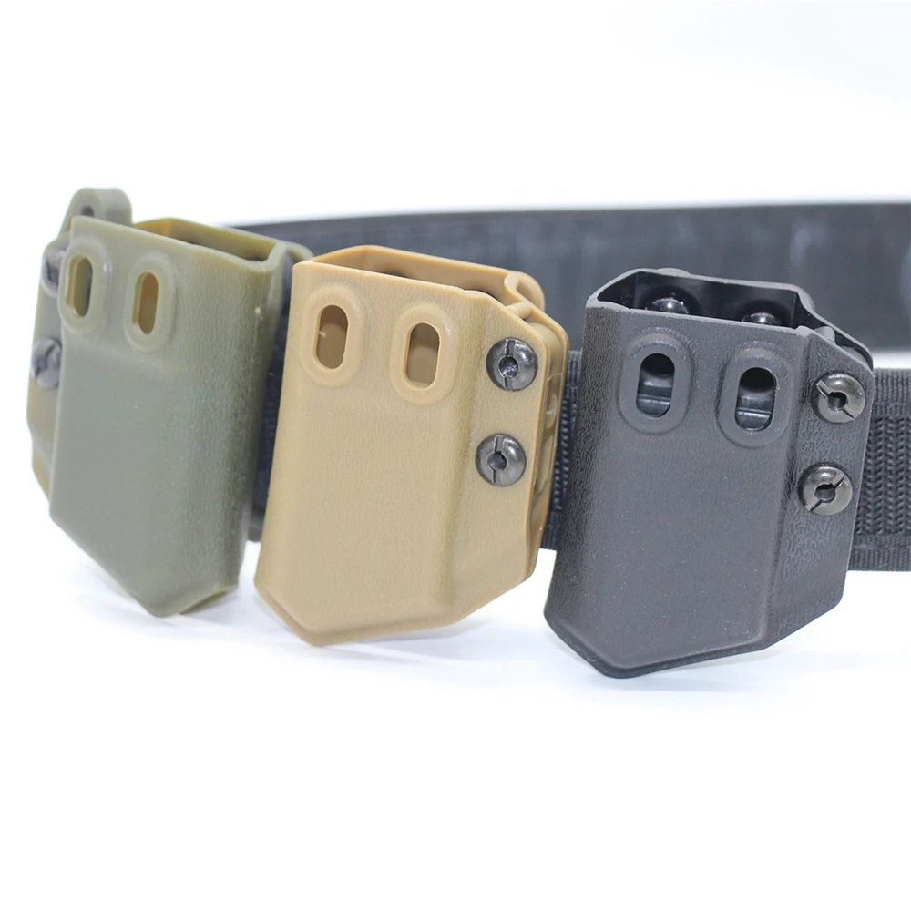 9mm/.40 듀얼 매거진용 IWB/OWB 전술 매거진 홀스터, 야외 게임용 조정 가능한 플랫 EDC 캐리어 홀더