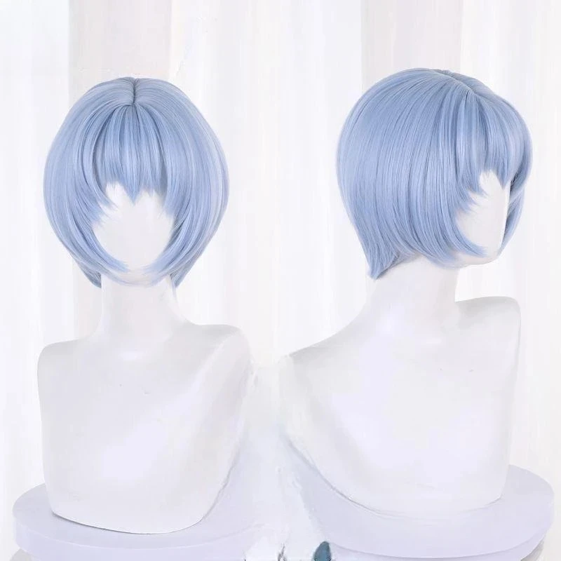 

Парик для косплея Rei Ayanami, светло-голубые короткие прямые волосы для Neon Genesis Evangelion Classic Look