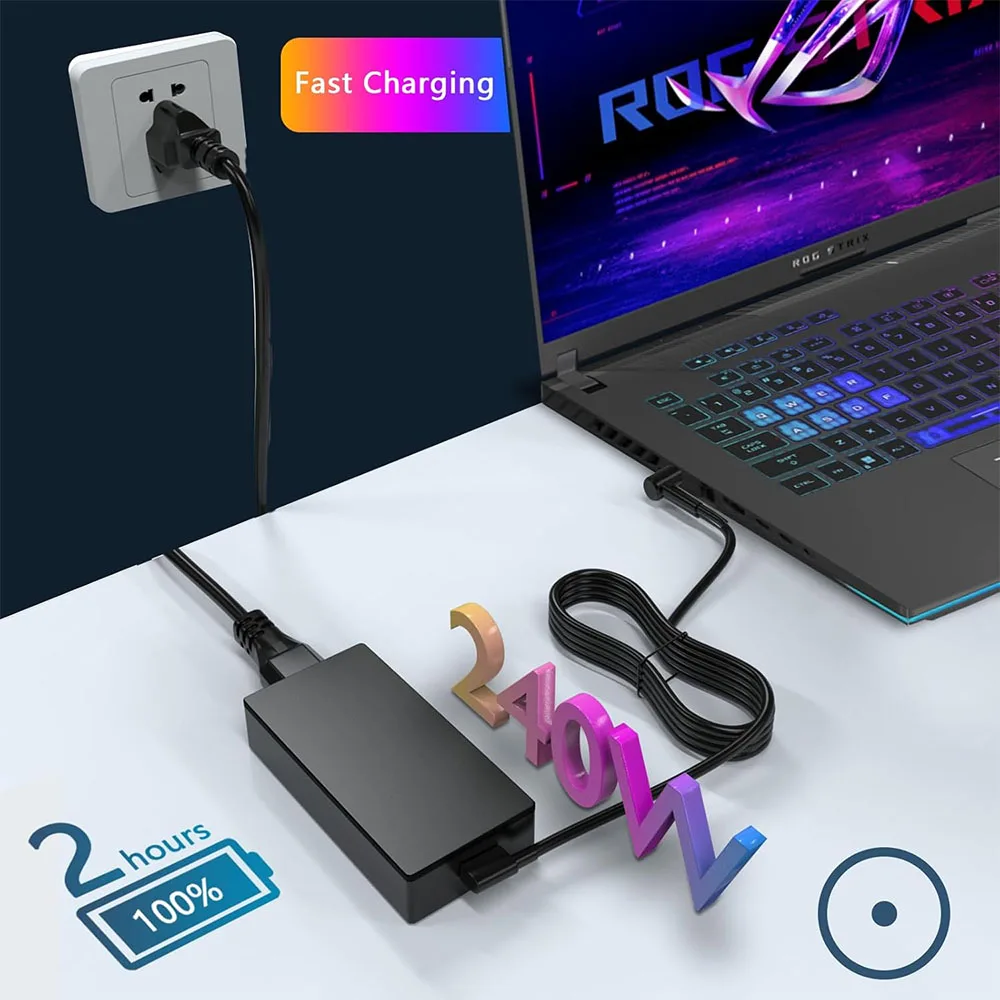 

240W ROG Charger for ASUS ADP-240EB B 20V 12A AC Adapter ASUS ROG Zephyrus G14 G15 M16 G16 S15 S17,ROG Strix Scar 15 17 G15 G17
