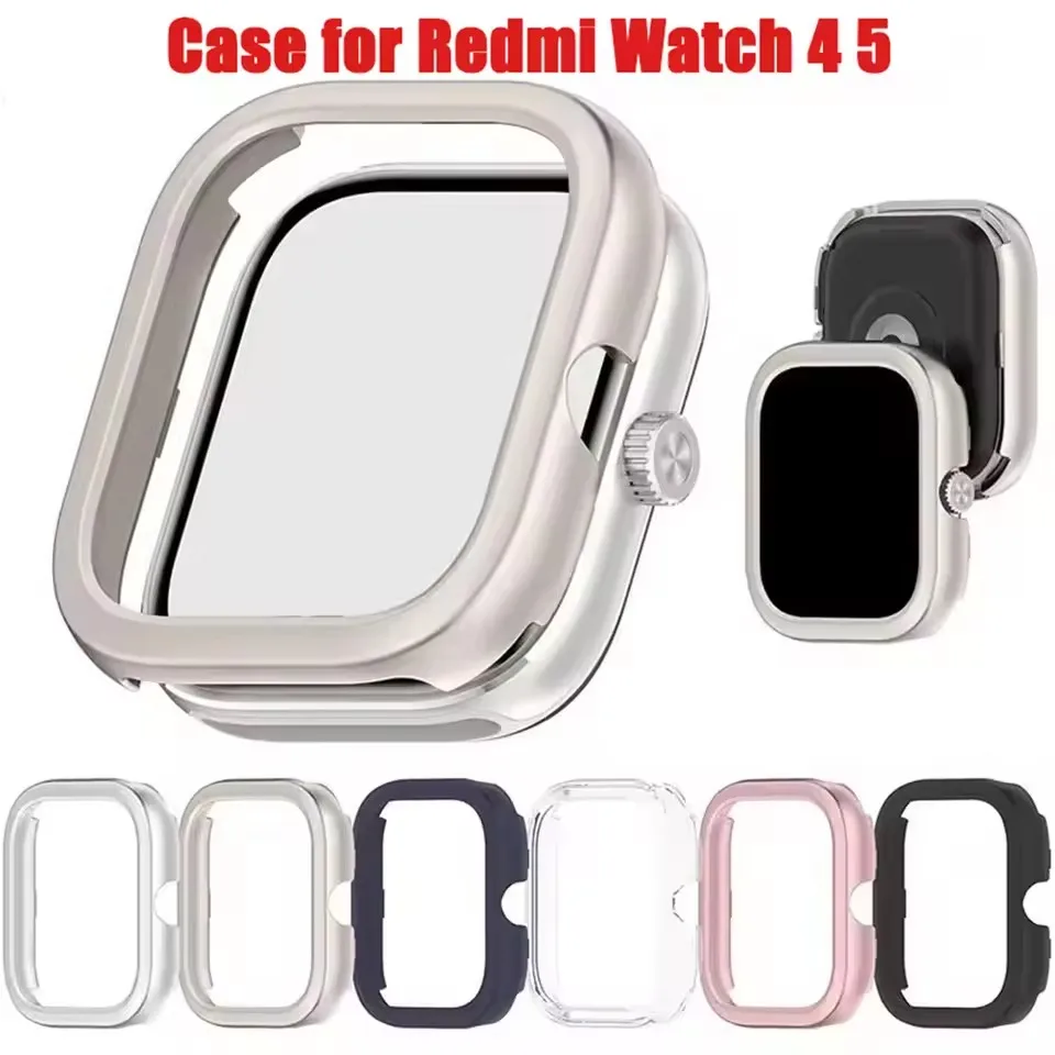 Case For Redmi Watch 4 5 5eSIM,High Quilt All-Round Protective Case,PC Hollow Cover Case，Smart Watch Accessores