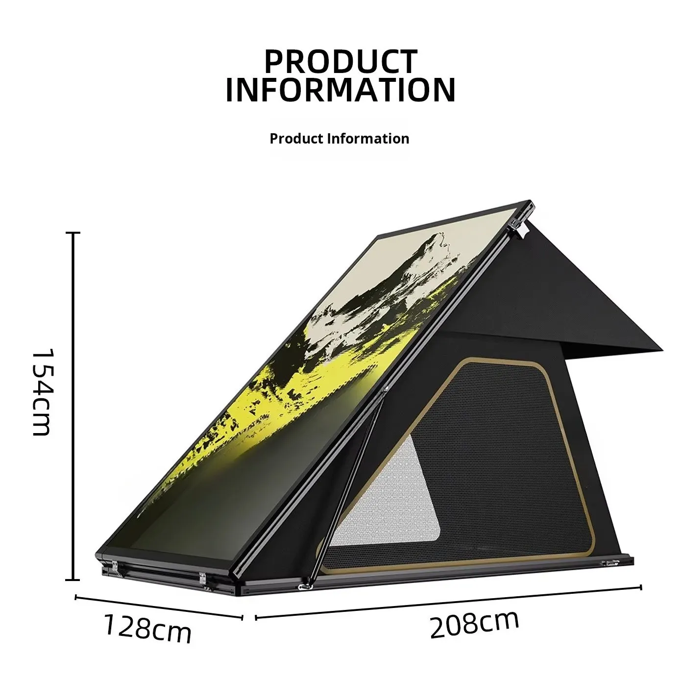Ultra-thin Four-season Double Layer Camouflage Waterproof Hard Top Car Roof Tent Aluminum Alloy Triangle Model Fully Automatic