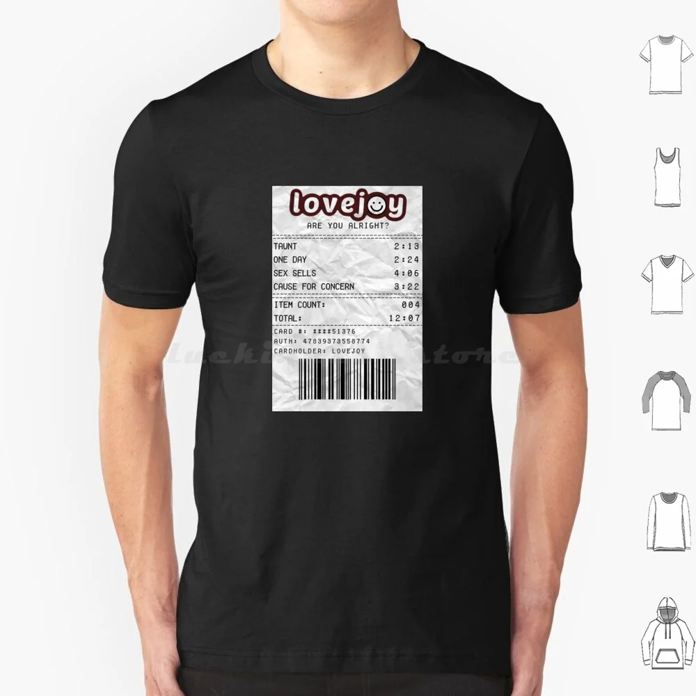 Lovejoy Album Receipt T Shirt Big Size 100% Cotton Lovejoy Wilbur Soot Are You Alright Taunt One Day Cause For Concern Dream