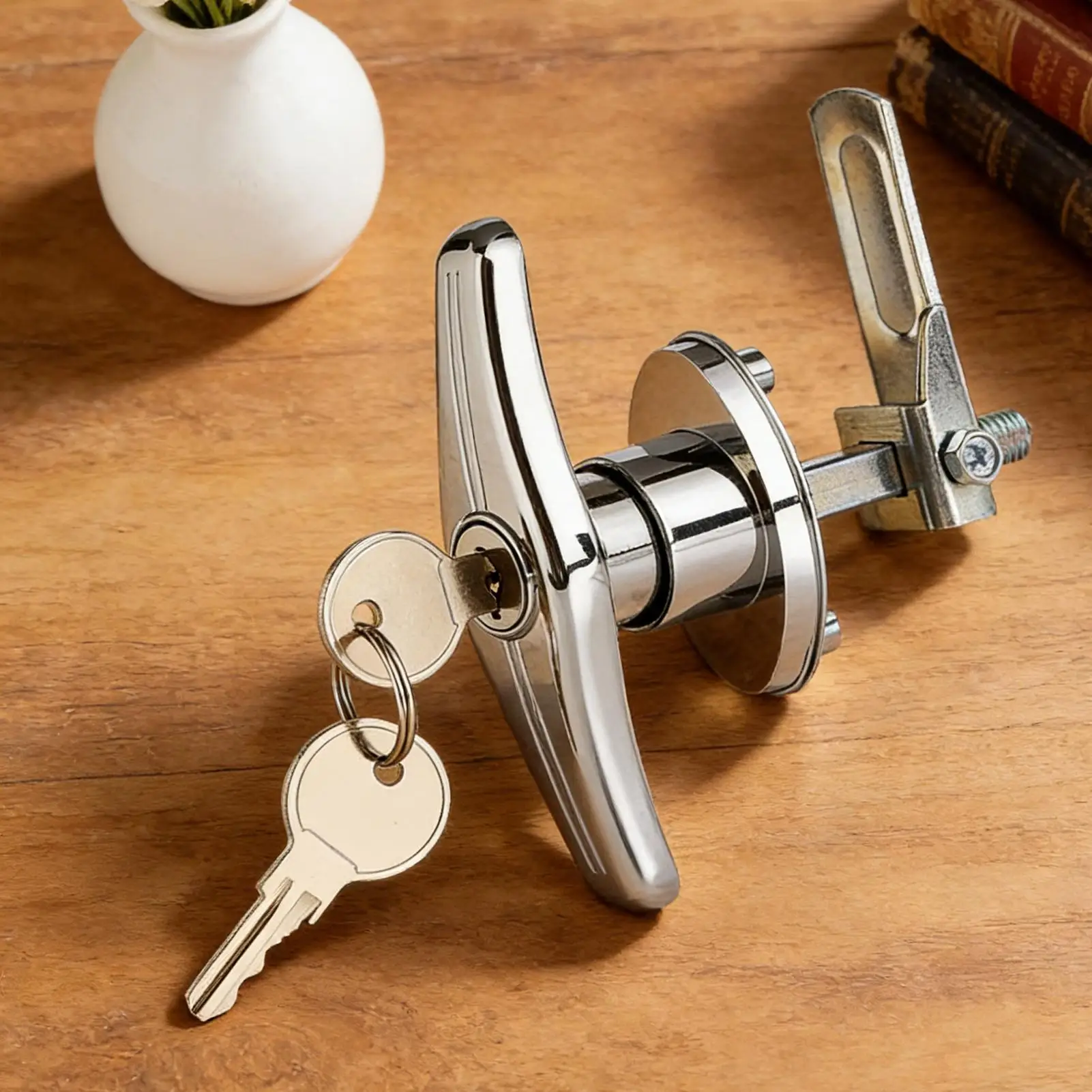 Camper Door Latch High Security Zinc Alloy With Keys Rv Door Handle Deadbolt Lock For Motorhome Travel Entry Cargo Interior