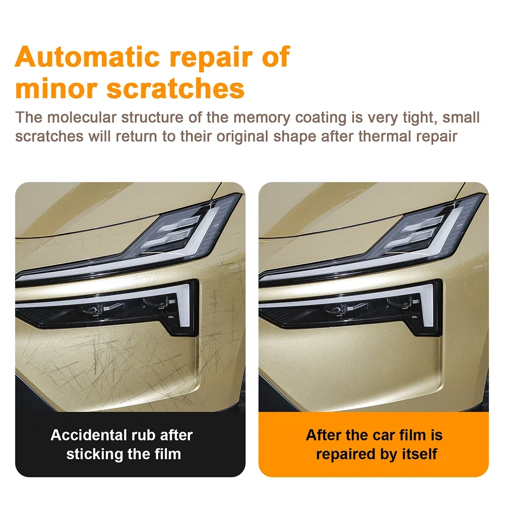 ل Polestar 4 2024 2025 المصباح A B أعمدة طلاء السيارات طبقة حماية المضادة للخدش واقية بولي TPU PPF مجموعة ملصقات شفافة