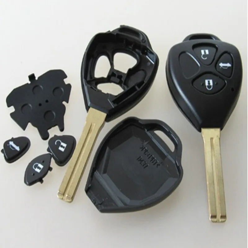 

DAKATU 20pcs Replacement Shell Remote Key Case Fob For Toyota Crown 2.5 Reiz 3 Button with TOY48 Blade