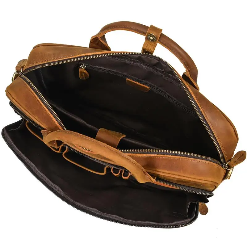 Valigetta da uomo Borsa a tracolla da lavoro Borse a tracolla in pelle Borsa per computer portatile Borsa da viaggio da uomo Borsa da uomo da 15 pollici