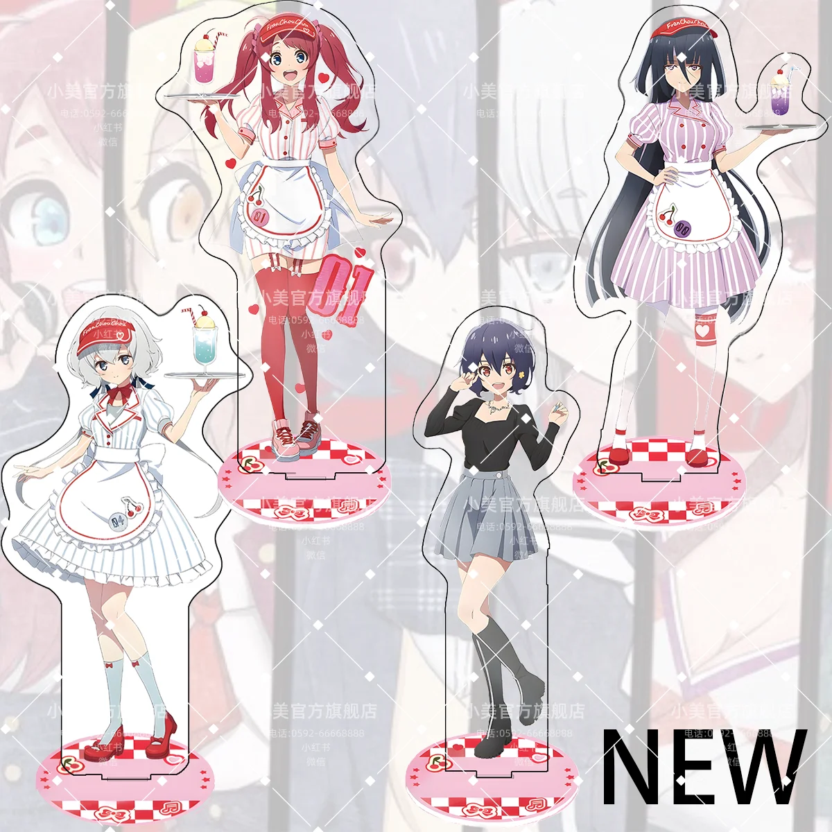 Anime Zombie Land Saga Yumeginga Paradise 15cm Acrylic Standee Sakura Ai Saki HD Print Desktop Decor  Gift Keychain