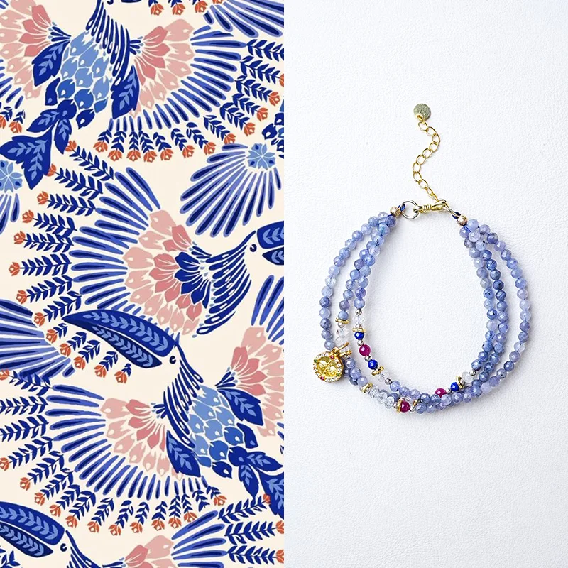 

"Fog Qingya" Tanzanite Xiaomi Bead Bracelet Women's Premium Stacking Bracelet