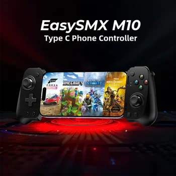 EasySMX M10 C타입 휴대폰 컨트롤러, 안드로이드 폰, Xbox 게임 패스, 아이폰 15 시리즈, 홀 이펙트 트리거 조이스틱