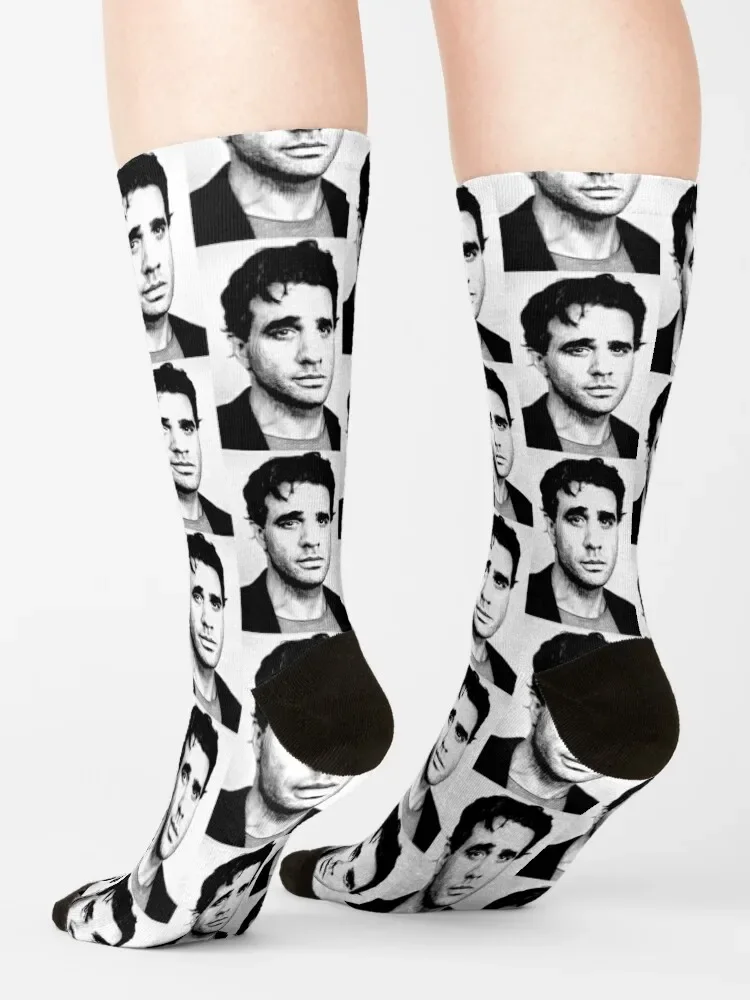 Bobby Cannavale-Calcetines de retrato blanco y negro para hombre y mujer, medias de escalada, regalos de invierno