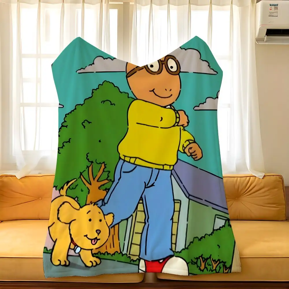 Cartoon A-Arthur Throw Flannel Cozy Print Blanket, Portable, Durable  Machine Washable cute Cool
