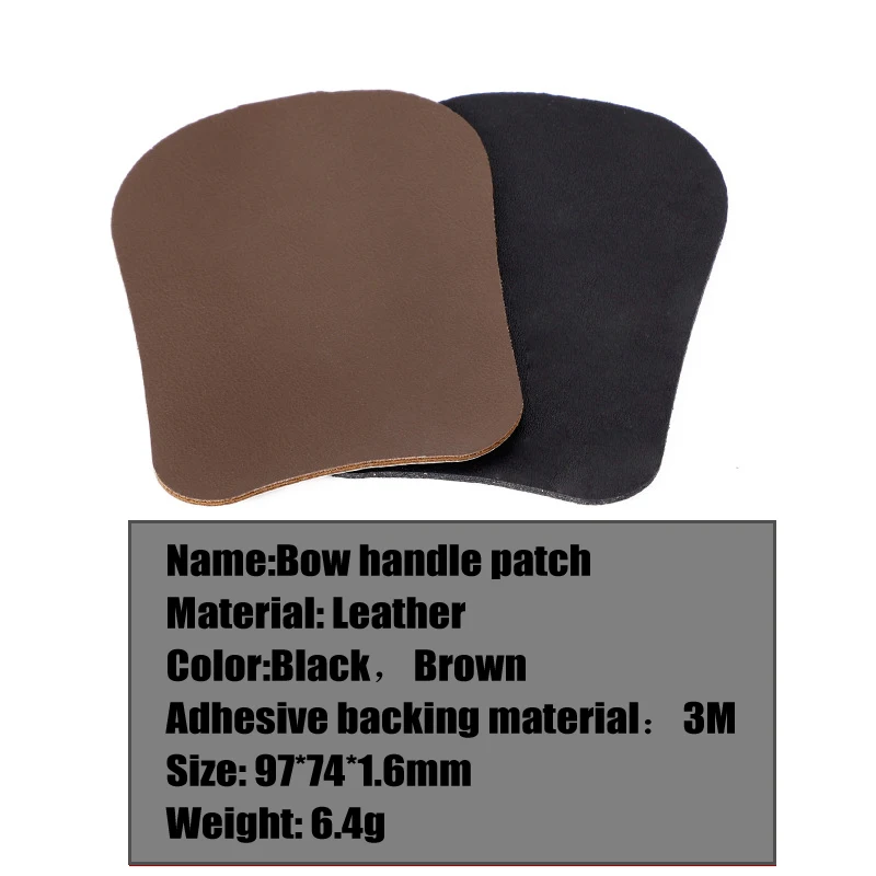 2pcs  Leather Bow Grip Saddle Pad Cover Adhesive Bow Riser Protection Archery Protector Recurve Bow Hunting Accessories