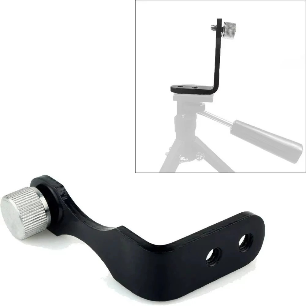 Suporte adaptador de tripé binocular de metal completo tipo L para câmera de tripé binocular e minocular suporte de 1/4 furos, rosca 1/4-20