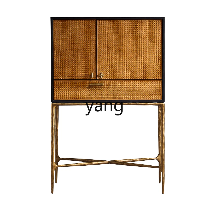

LH medieval style entrance wine cabinet modern simple living room side cabinet wrought iron decorative cabinet