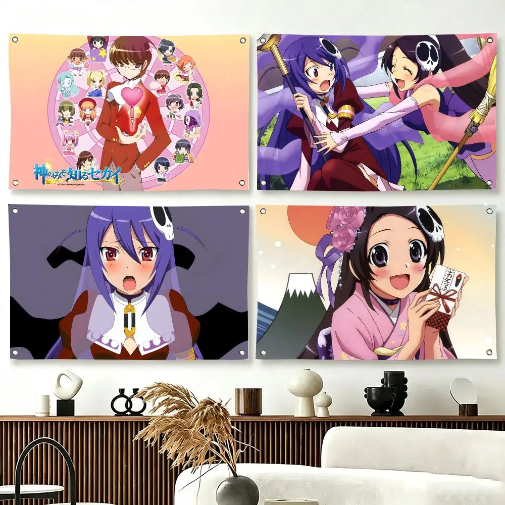 Japanese Anime T-The World God Only Knows Flags  For Living Room Home Dorm Decor Wall Outdoor Camping Party Banner Gifts