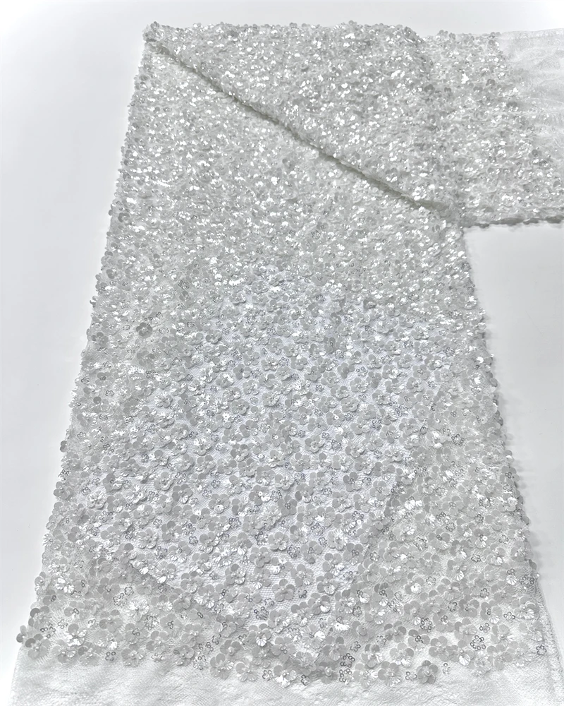Новейшая африканская кружевная ткань с блестками, высокое качество, вышивка, французские блестки, нигерийское сетчатое кружево для шитья свадебного платья