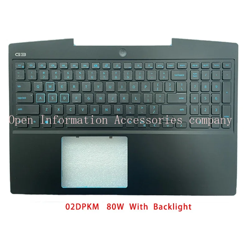 New For Dell G3 3500 Replacemen Laptop Accessories Palmrest/Keyboard With Backlight 02DPKM Non Fingerprint Version 80W